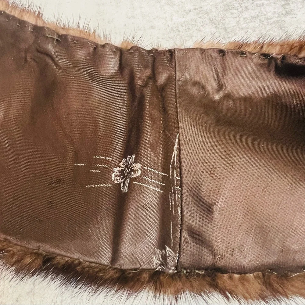 Vintage Genuine Mink Fur Hat and Collar - Picture 11 of 12